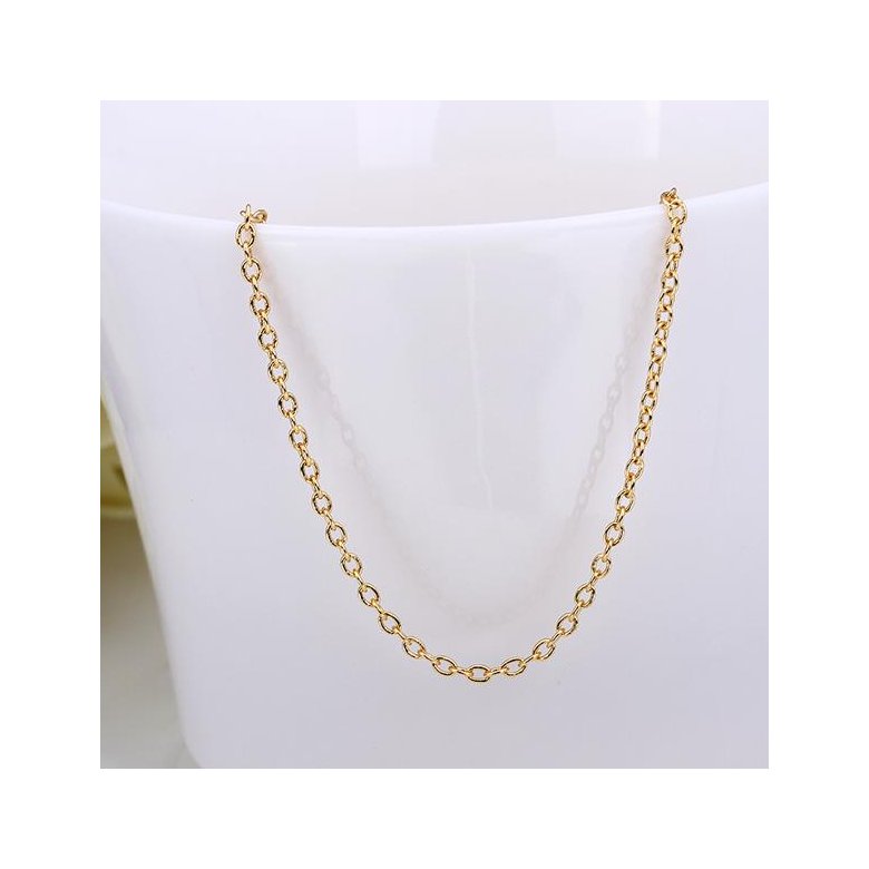 Wholesale Trendy 24K Gold Geometric Chain Nceklace TGCN038 3