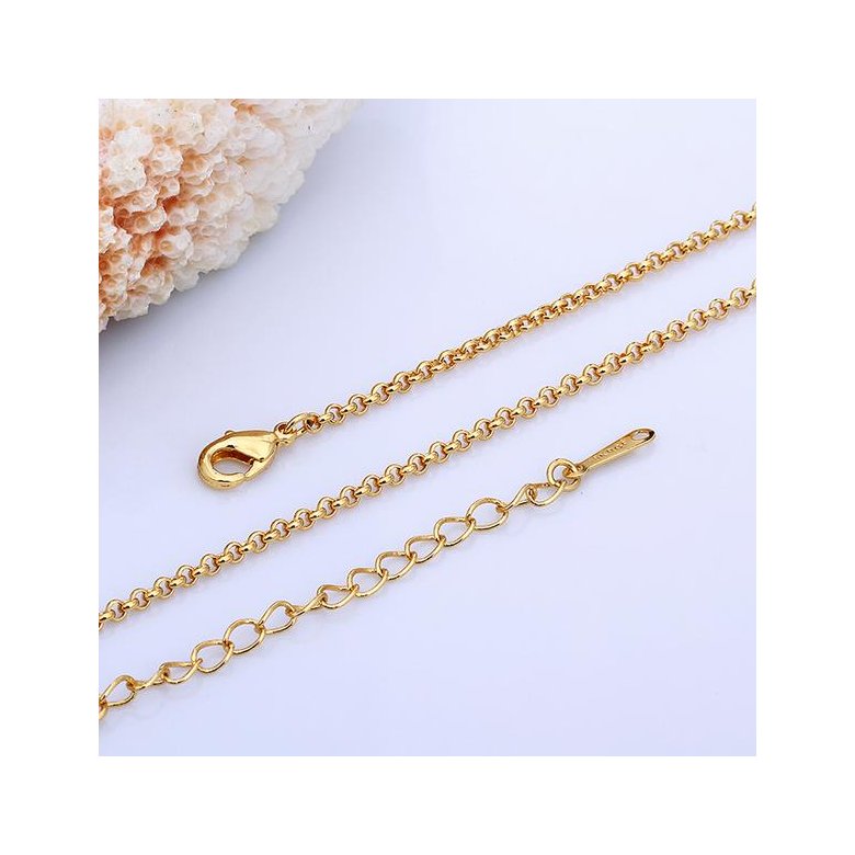 Wholesale Trendy 24K Gold Geometric Chain Nceklace TGCN039 1
