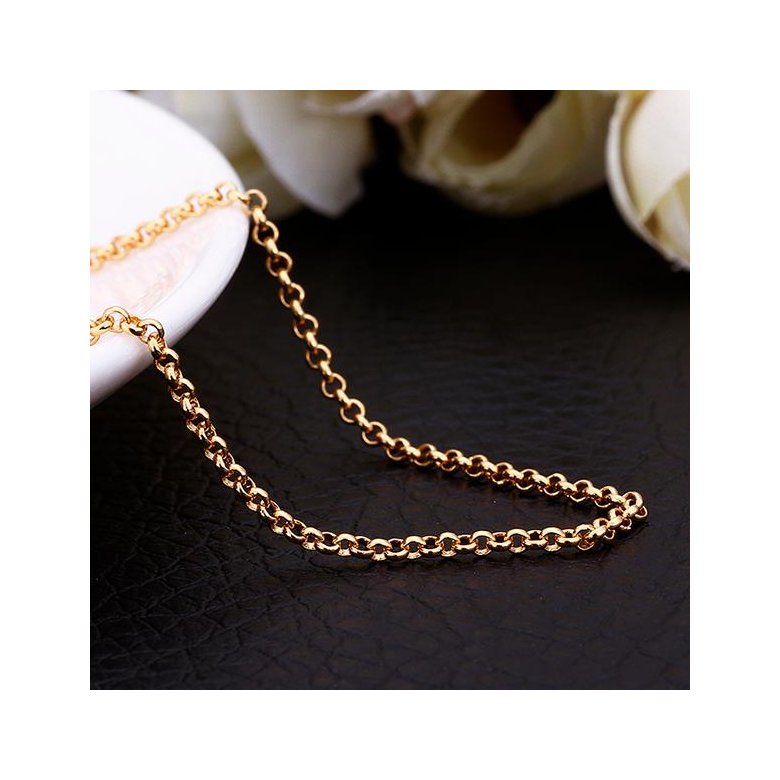 Wholesale Trendy 24K Gold Geometric Chain Nceklace TGCN039 2