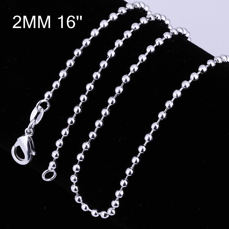 Wholesale Trendy Silver Ball Chain Nceklace TGCN045 0