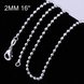 Wholesale Trendy Silver Ball Chain Nceklace TGCN045 0 small