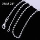 Wholesale Trendy Silver Ball Chain Nceklace TGCN045 1 small
