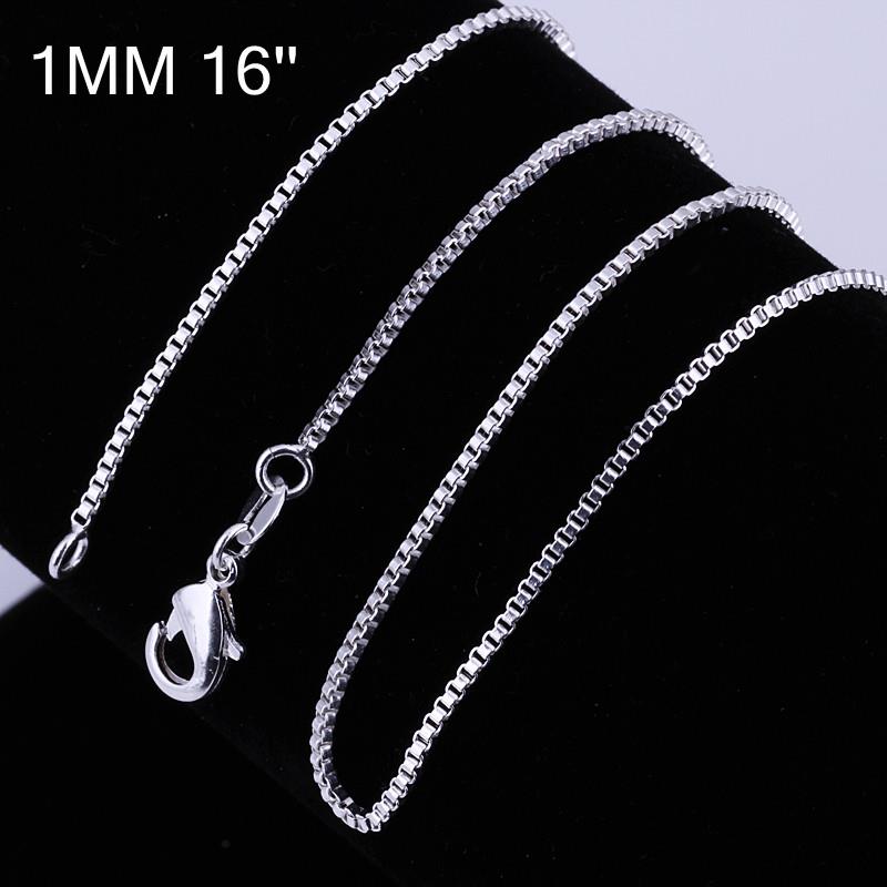 Wholesale Classic Silver Geometric Chain Nceklace TGCN048 0