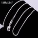 Wholesale Classic Silver Geometric Chain Nceklace TGCN049 1 small