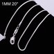 Wholesale Classic Silver Geometric Chain Nceklace TGCN049 2 small