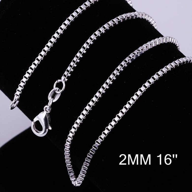 Wholesale Classic Silver Geometric Chain Nceklace TGCN050 0