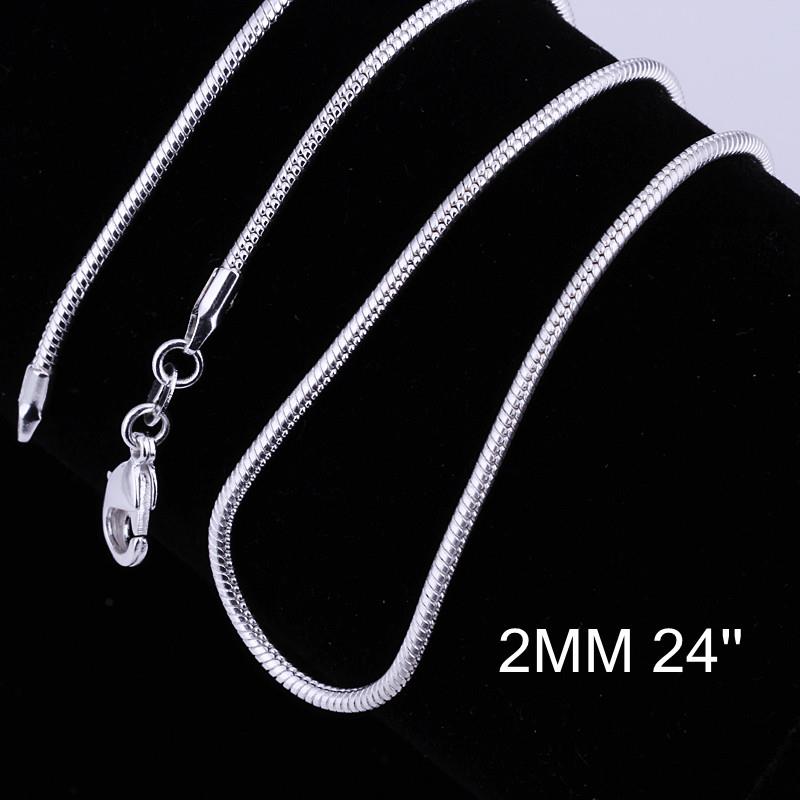 Wholesale Classic Silver Geometric Chain Nceklace TGCN051 3