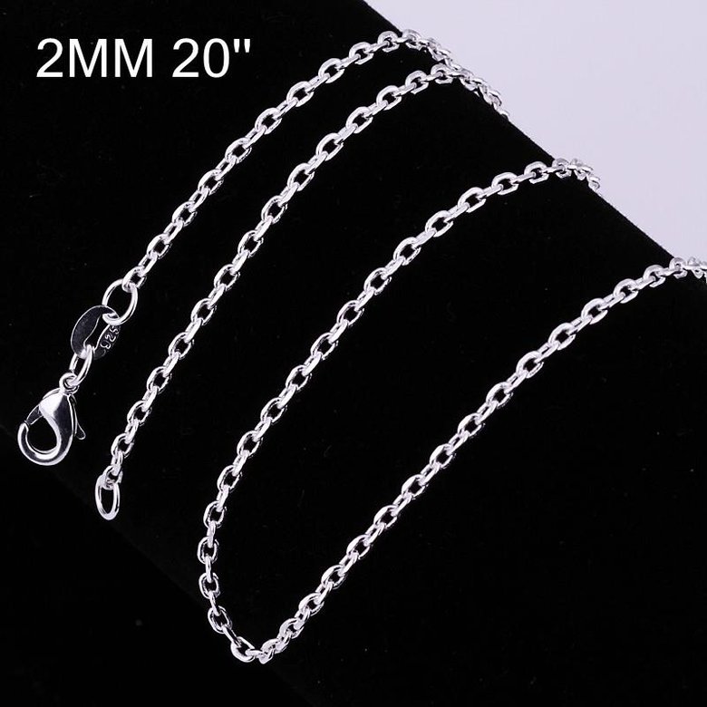 Wholesale Trendy Silver Geometric Chain Nceklace TGCN052 1