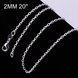 Wholesale Trendy Silver Geometric Chain Nceklace TGCN052 1 small