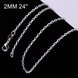 Wholesale Trendy Silver Geometric Chain Nceklace TGCN052 3 small