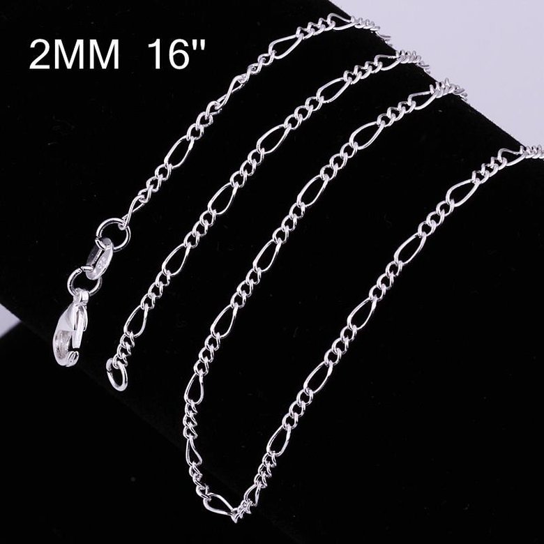 Wholesale Romantic Silver Geometric Chain Nceklace TGCN053 0