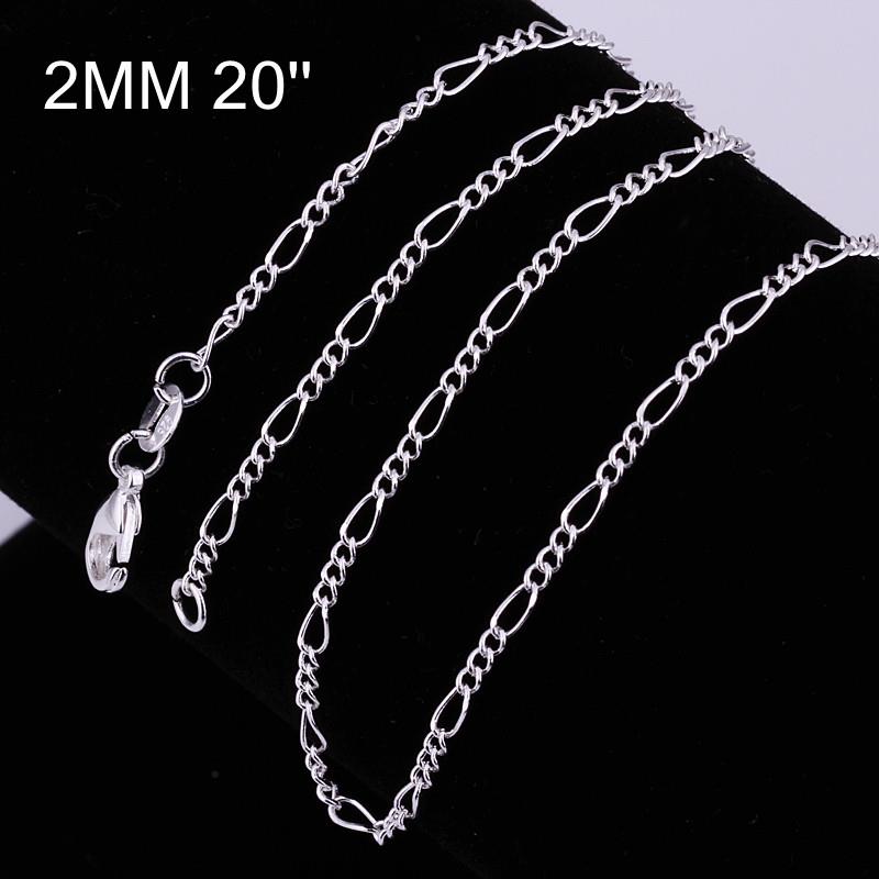 Wholesale Romantic Silver Geometric Chain Nceklace TGCN053 1