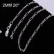 Wholesale Romantic Silver Geometric Chain Nceklace TGCN053 1 small