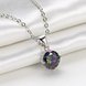 Wholesale Retro rhodium plated Round CZ Necklace TGCZN003 2 small