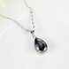 Wholesale Retro rhodium plated Water Drop CZ Necklace TGCZN004 1 small