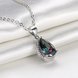 Wholesale Retro rhodium plated Water Drop CZ Necklace TGCZN004 2 small