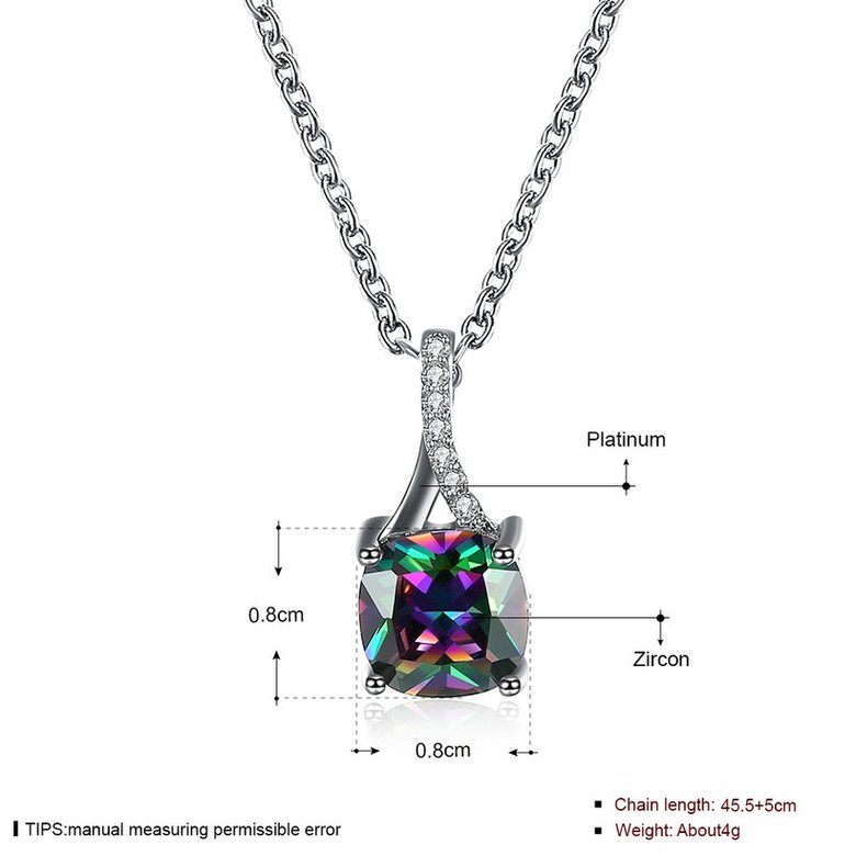 Wholesale Retro rhodium plated CZ Necklace TGCZN005 0