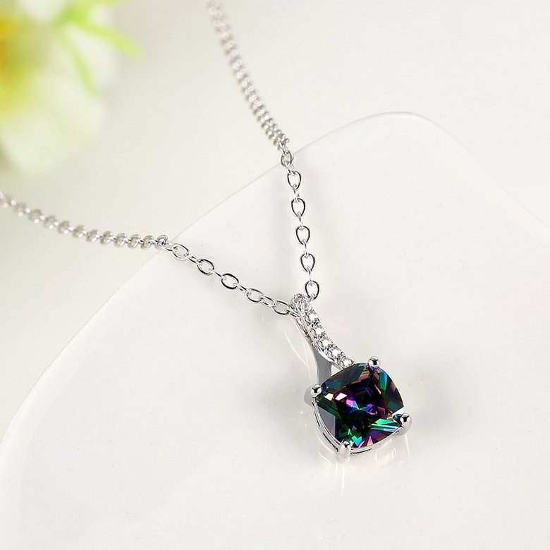 Wholesale Retro rhodium plated CZ Necklace TGCZN005 1