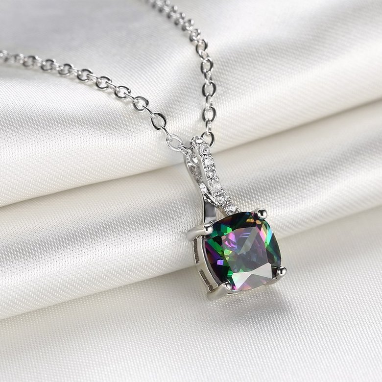 Wholesale Retro rhodium plated CZ Necklace TGCZN005 2