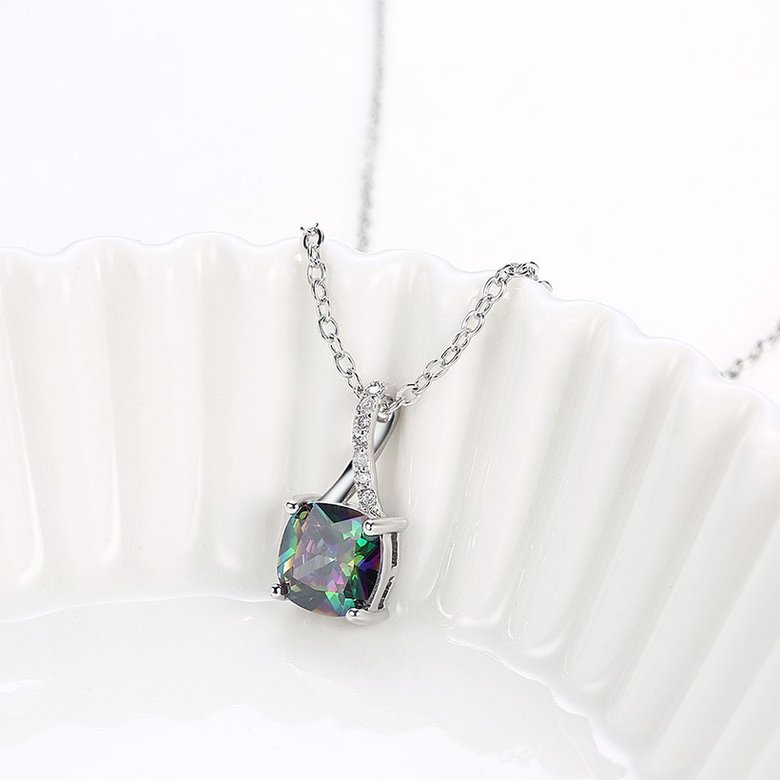 Wholesale Retro rhodium plated CZ Necklace TGCZN005 3