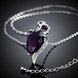 Wholesale Classic rhodium plated Geometric CZ Necklace TGCZN012 3 small