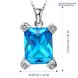 Wholesale Classic rhodium plated Geometric CZ Necklace TGCZN022 0 small