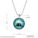 Wholesale Trendy Silver 3 Cats Noctilucent Necklace TGLP103 0 small