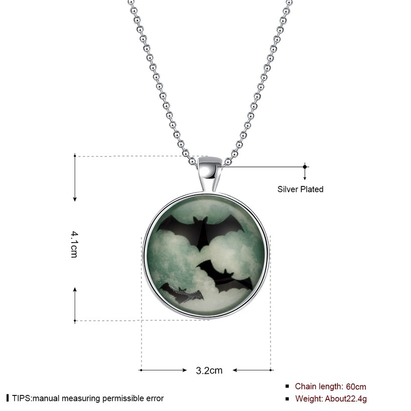 Wholesale Trendy Silver Bat Fly Luminous Pendants TGLP129 0