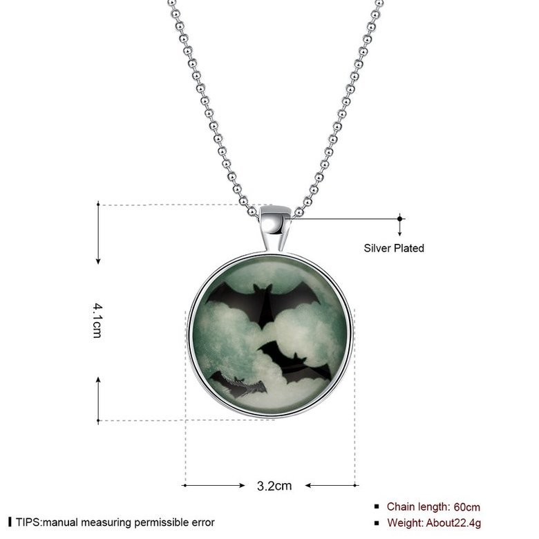 Wholesale Trendy Silver Bat Fly Luminous Pendants TGLP129 0