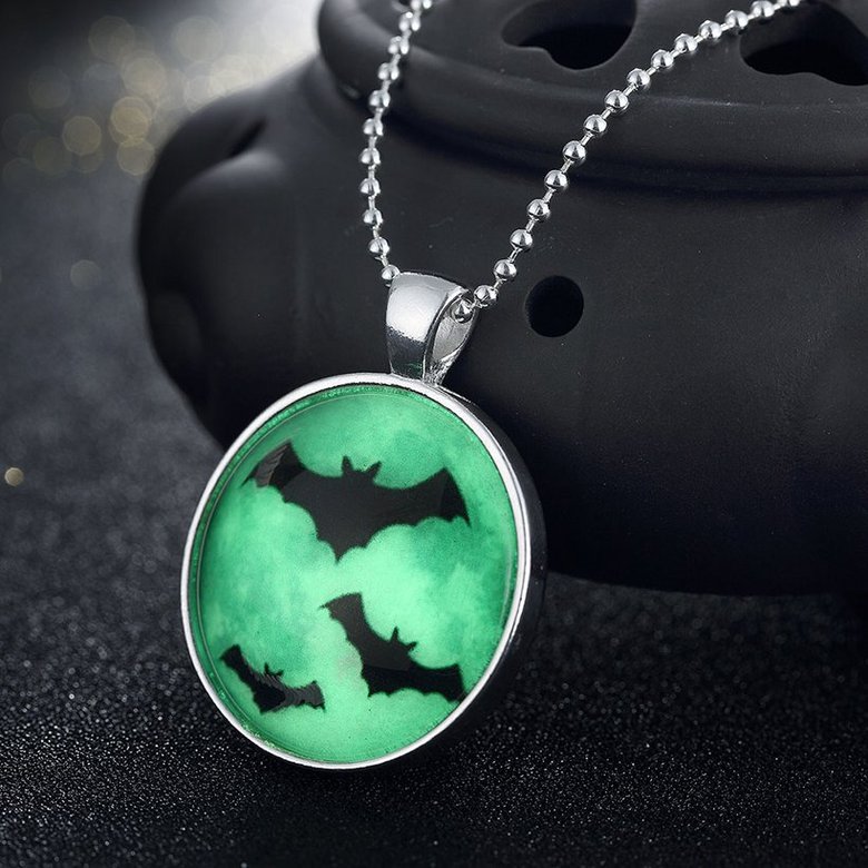 Wholesale Trendy Silver Bat Fly Luminous Pendants TGLP129 2