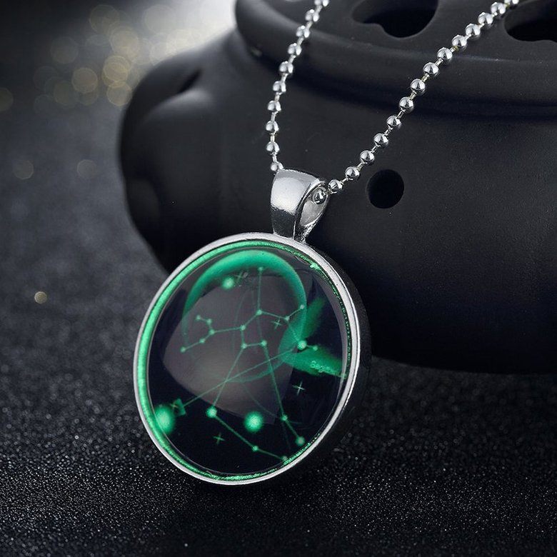 Wholesale Trendy Constellation Sagittarius Luminous Necklace TGLP153 2