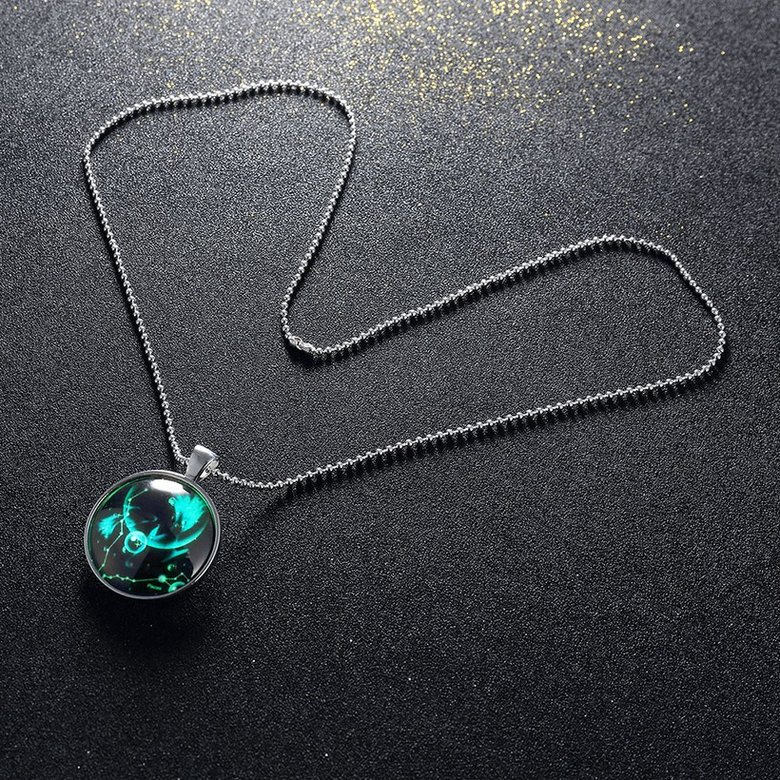 Wholesale Trendy Constellation Pisces Noctilucent Necklace TGLP002 3