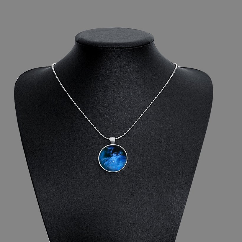 Wholesale Trendy Constellation Blue Taurus Noctilucent Necklace TGLP011 5