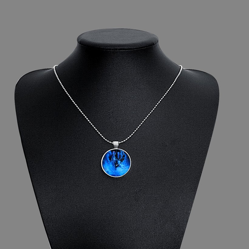 Wholesale Trendy Constellation Blue Gemini Luminous Necklace TGLP017 5