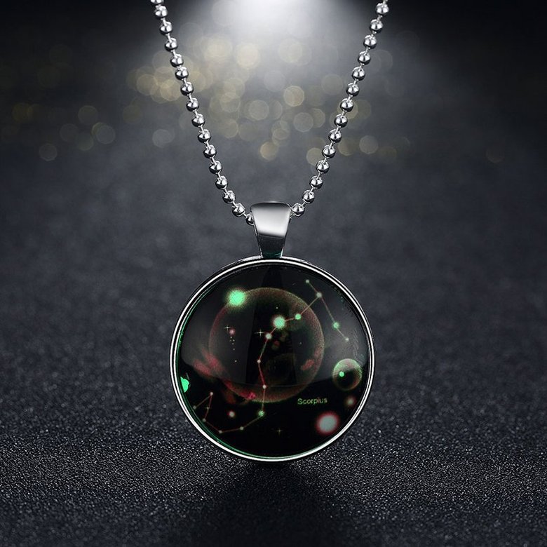 Wholesale Trendy Constellation Scorpio Luminous Necklace TGLP022 1