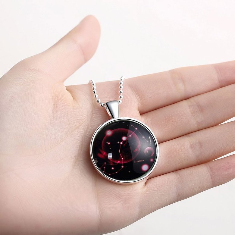 Wholesale Trendy Constellation Scorpio Luminous Necklace TGLP022 4