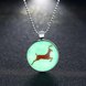 Wholesale Trendy Animal Auspicious deer Luminous Necklace TGLP032 1 small