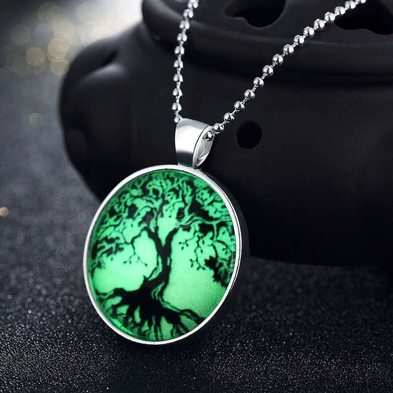 Wholesale Trendy PlantTree of Life Luminous Necklace TGLP033 2