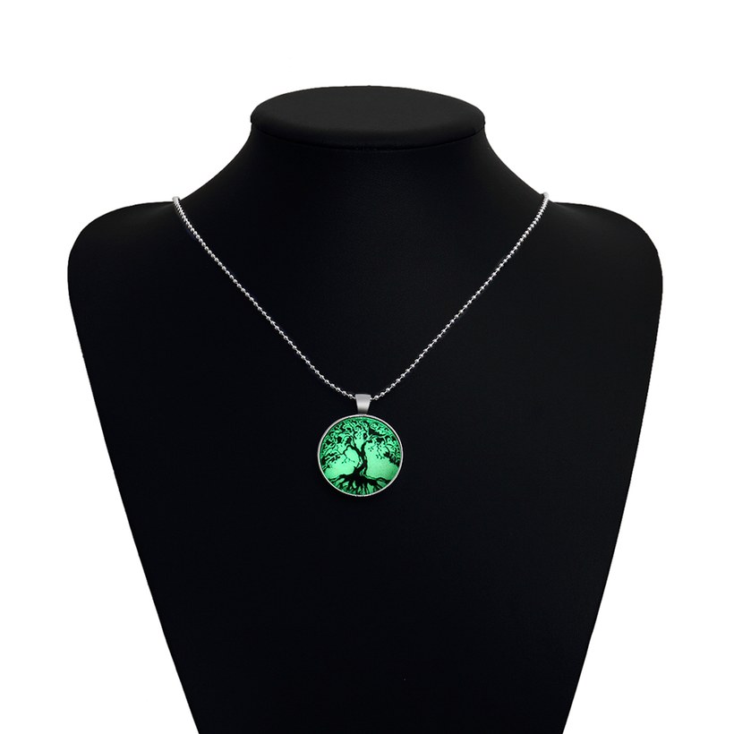 Wholesale Trendy PlantTree of Life Luminous Necklace TGLP033 5