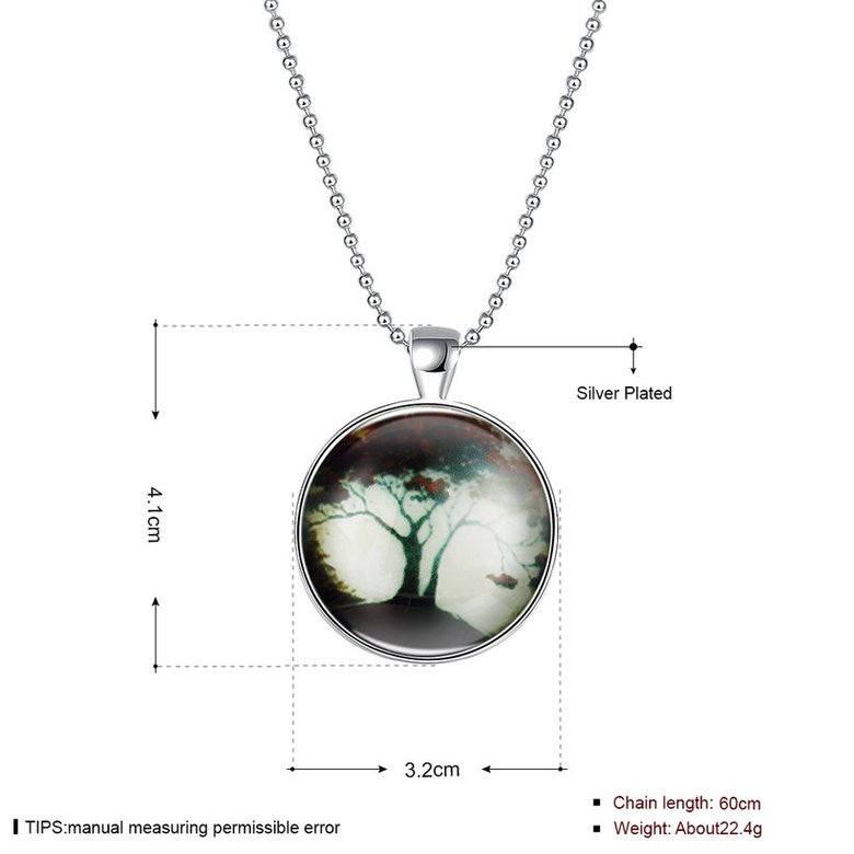 Wholesale Trendy Plant Wishing Tree Luminous Necklace TGLP034 0