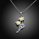 Wholesale Romantic Silver Plant CZ Necklace TGLP064 1 small