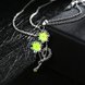 Wholesale Romantic Silver Plant CZ Necklace TGLP064 2 small