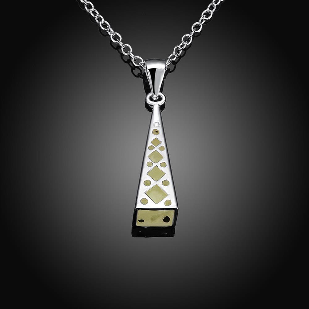Wholesale Trendy Silver Geometric Necklace TGLP073 1