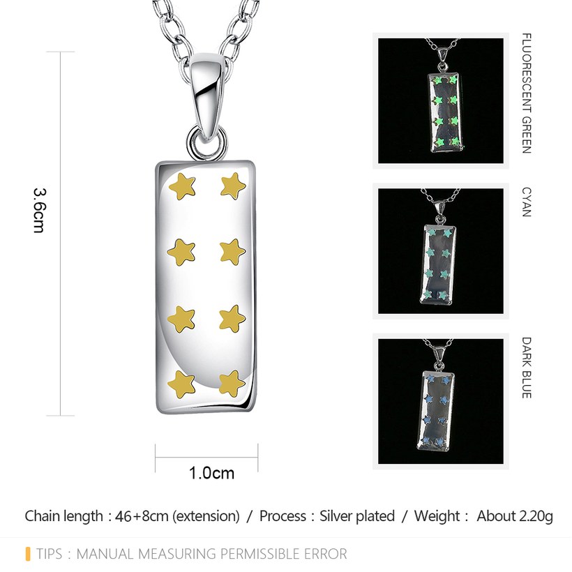 Wholesale Romantic Silver Geometric Necklace TGLP100 6
