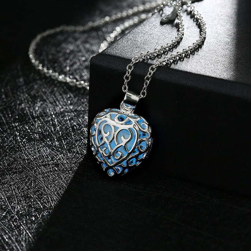Wholesale Romantic Silver Heart Necklace TGLP104 4