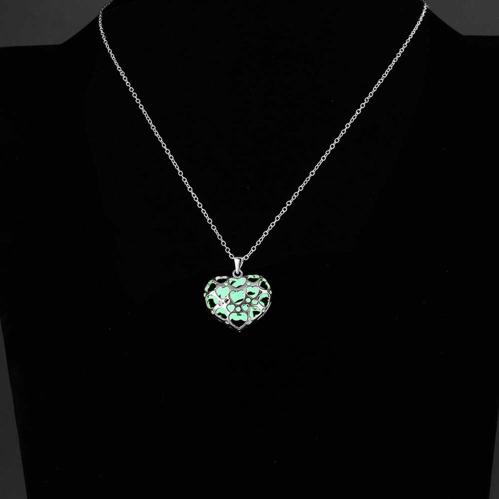 Wholesale Romantic Silver Heart Necklace TGLP116 3