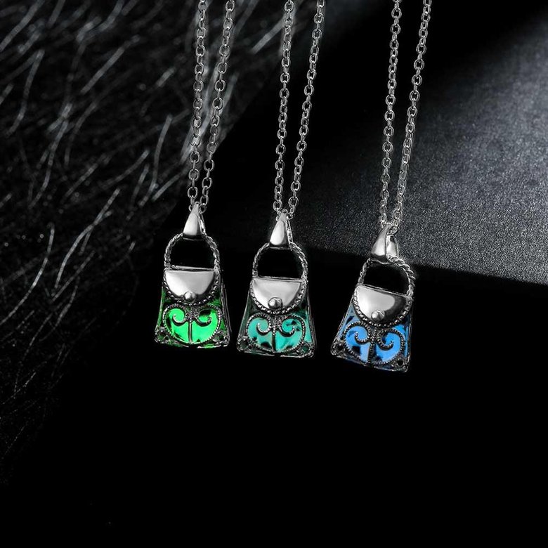 Wholesale Trendy Silver Geometric Necklace TGLP124 3