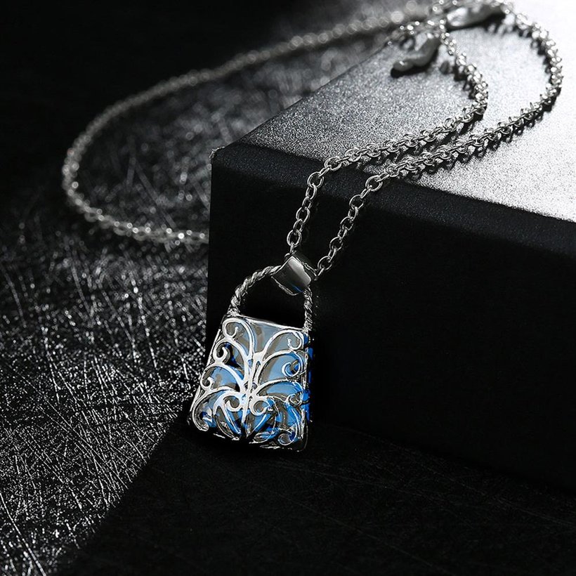 Wholesale Trendy Silver Geometric Necklace TGLP124 5