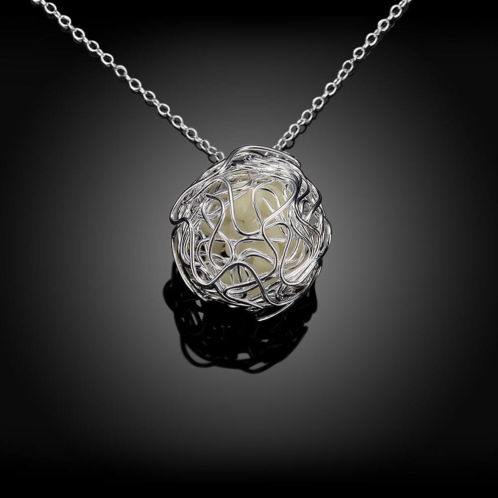 Wholesale Trendy Silver Ball Necklace TGLP136 1