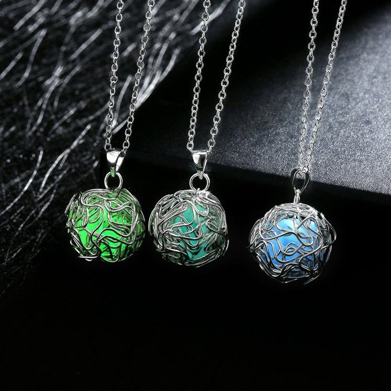 Wholesale Trendy Silver Ball Necklace TGLP136 3